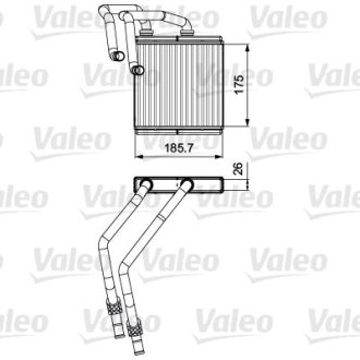 Радіатор пічки NISSAN Valeo 811544