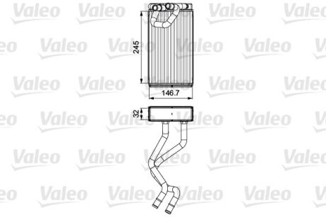 Радіатор обігрівача Valeo 811547