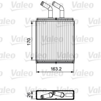 Радіатор обігрівача Valeo 811561