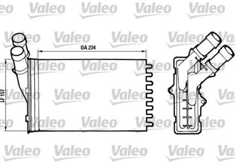 Теплообменник, отопление салона Valeo 812005