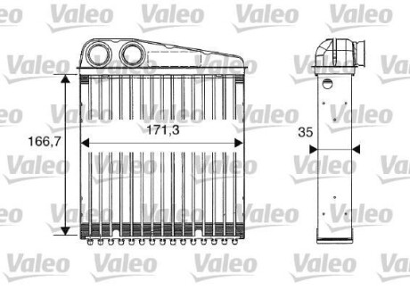 Теплообменник, отопление салона Valeo 812250