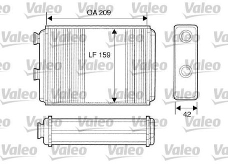 Радiатор пiчки FIAT/LANCIA Doblo/Idea/Punto/Musa/Ypsilon "1,2-1,9 "03>> Valeo 812280