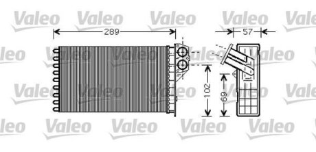 Радіатор обігрівача Valeo 812322