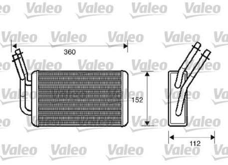 Радіатор обігрівача Valeo 812332