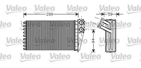 Радіатор обігрівача Valeo 812338