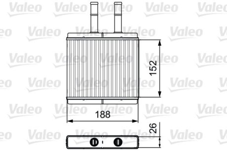 Теплообменник, отопление салона Valeo 812442