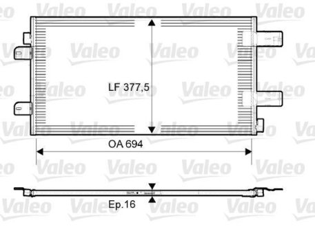 Конденсатор, кондиционер Valeo 814003