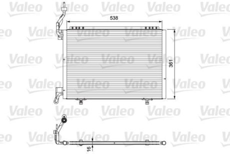 Конденсатор, кондиционер Valeo 814074 (фото 1)