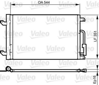 Радіатор кондиціонера Valeo 814198