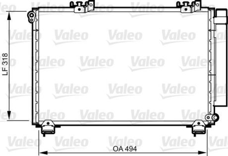 Радіатор кондиціонера Valeo 814309