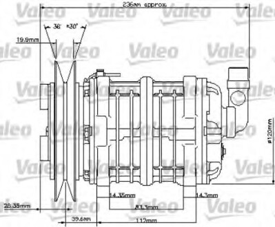 Компресор, система кондиціонування повітря Valeo 815830