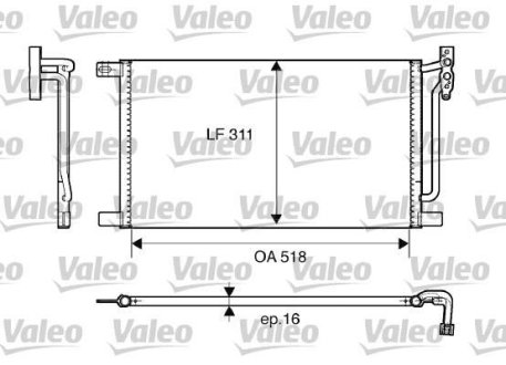 Конденсатор, кондиционер Valeo 817405