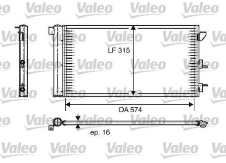 Конденсатор, кондиционер Valeo 818005