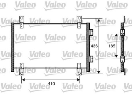 Конденсатор, кондиционер Valeo 818018