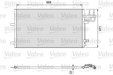 Конденсатор без хладогена Valeo 818046 (фото 1)