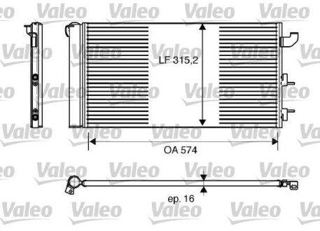 Конденсатор, кондиционер Valeo 818162