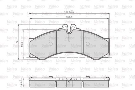 Колодки тормозные передние дисковые Valeo 872153