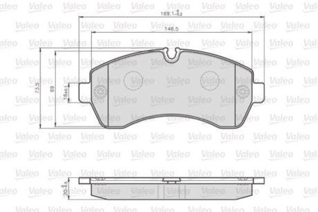 Колодки гальмівні DB P. SPRINTER 509-518 CDI 06- Valeo 872200