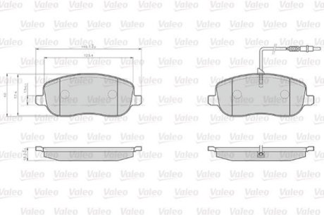 Комплект тормозных колодок, дисковый механизм Valeo 872261