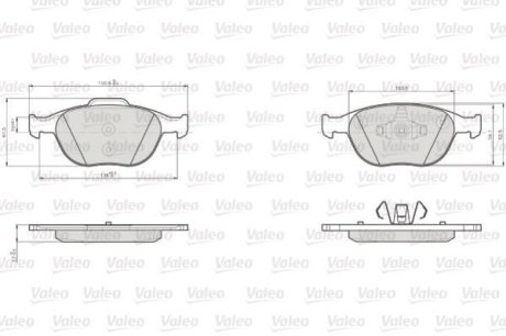 Комплект тормозных колодок, дисковый механизм Valeo 872440