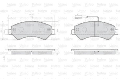 Комплект тормозных колодок, дисковый механизм Valeo 872466