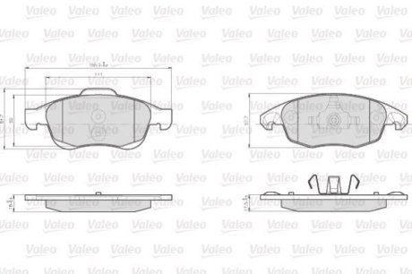 Колодки гальмівні CITROEN P. BERLINGO 08-/C4/DS4/DS5/5008 Valeo 872538