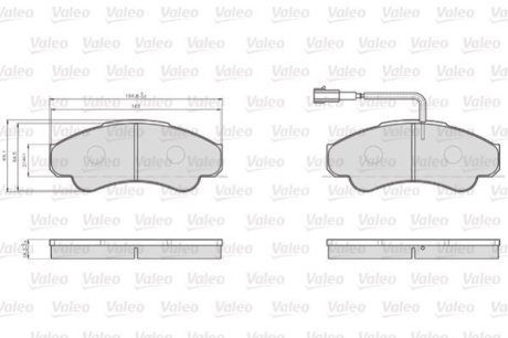 Комплект тормозных колодок, дисковый механизм Valeo 872919