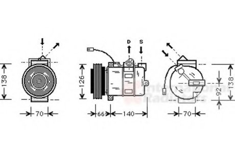 Компресор кондиціонера Van Wezel 0300K150