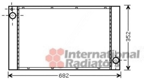 Радиатор, охлаждение двигател Van Wezel 06002333