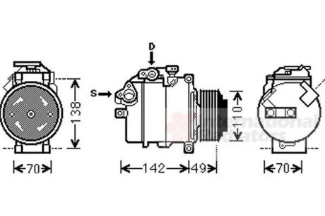 Компрессор, кондиционер Van Wezel 0600K411
