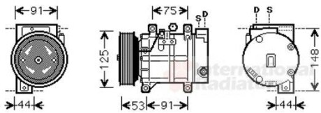 Компресор кондиціонера Van Wezel 1300K259