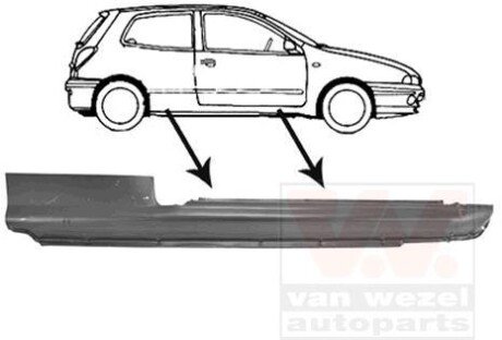 Накладка порога Van Wezel 1756102