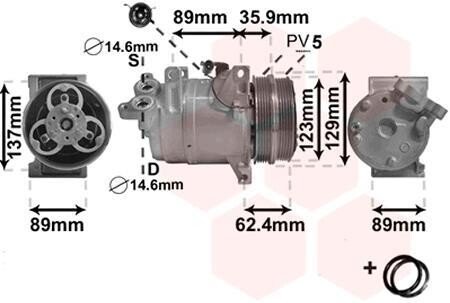 Компресор кондиціонера Van Wezel 1800K433