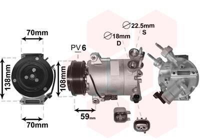 Компрессор, кондиционер Van Wezel 1800K586