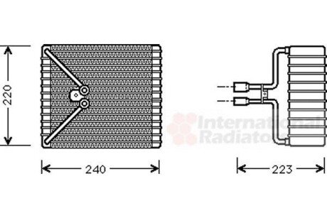 Испаритель, кондиционер Van Wezel 1800V273