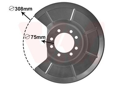 OS£ONA TARCZY HAMULCOWEJ FORD Van Wezel 1863373