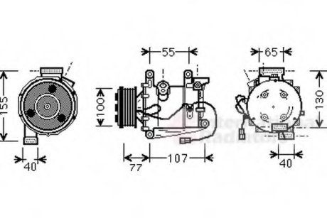 Компресор кондиціонера Van Wezel 2500K232