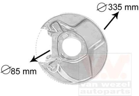 Захист гальмівного диска Van Wezel 3010374