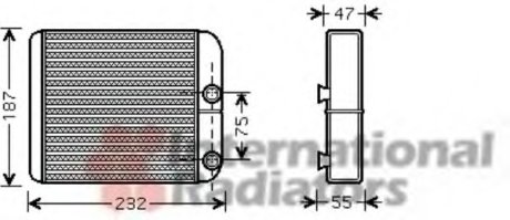 Радіатор пічки Van Wezel 32006186