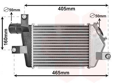 Радіатор інтеркулера Mitsubiahi L200/Pajero Sport 2.5D 05- Van Wezel 32014702