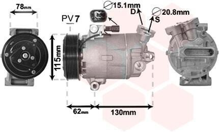 Компрессор, кондиционер Van Wezel 3300K386