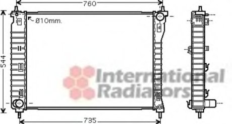 Радіатор, охолодження двигуна Van Wezel 37002435 (фото 1)