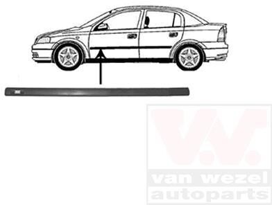 Облицовка / защитная накладка, дверь Van Wezel 3742403