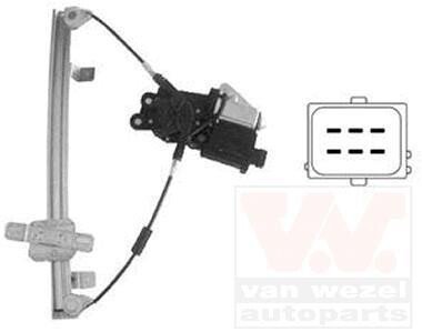 Плавающая колодка, стеклоподъемник Van Wezel 3750267