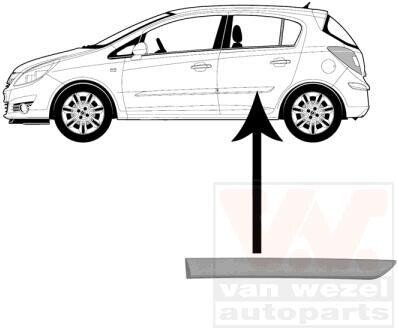Облицовка / защитная накладка, дверь Van Wezel 3750405