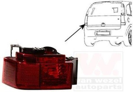 Задние противотуманные фонари Van Wezel 3782927