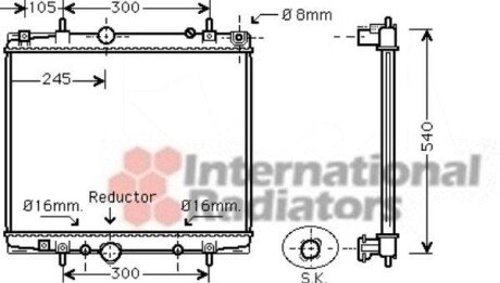 Радиатор, охлаждение двигател Van Wezel 40002277