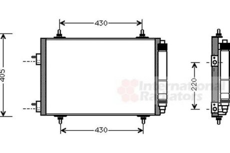 Радіатор кондиціонера Van Wezel 40005209