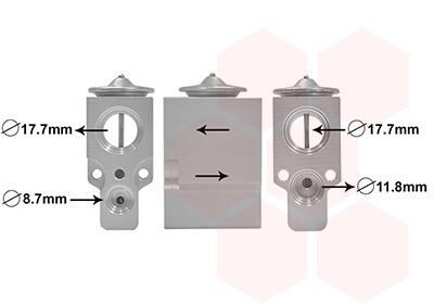 Расширительный клапан, кондиционер Van Wezel 43 00 1488