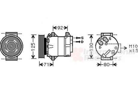 Компресор кондиціонера Van Wezel 4300K103